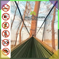 RealG RC-K-878 Turistická hamaka s moskytiérou 140 x 260 cm, zelená