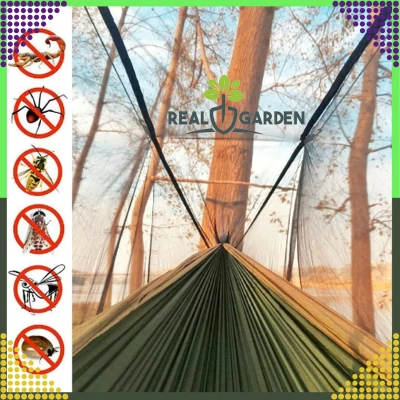 RealG RC-K-878 Turistická hamaka s moskytiérou 140 x 260 cm, zelená