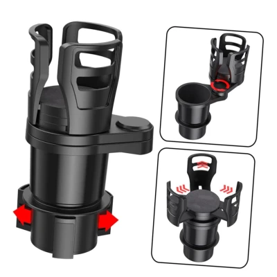 RealG RC-K-1583 Držiak na nápoje do auta, otočný o 360°, nastaviteľný, 2 v 1