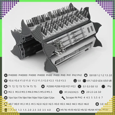 RealG RC-K-1307 Sada magnetických a přesných šroubováků, 128 v 1