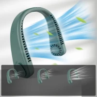 RealG RC-K-1067 Přenosný mini ventilátor na krk, zelený