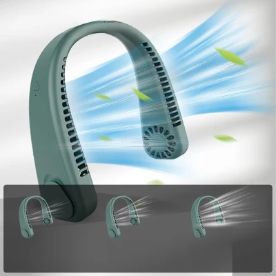 RealG RC-K-1067 Přenosný mini ventilátor na krk, zelený