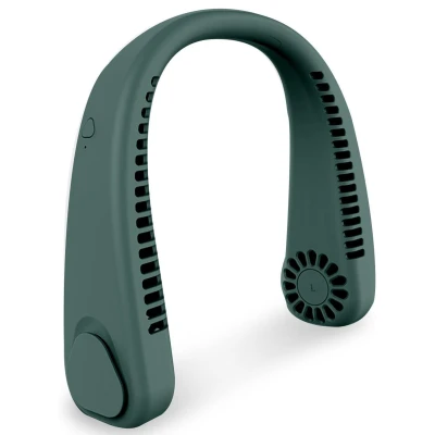 RealG RC-K-1067 Přenosný mini ventilátor na krk, zelený