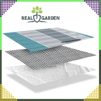 RealG RC-K-1747 Pikniková deka plážová s izolací 200 x 200 cm, modro-šedá