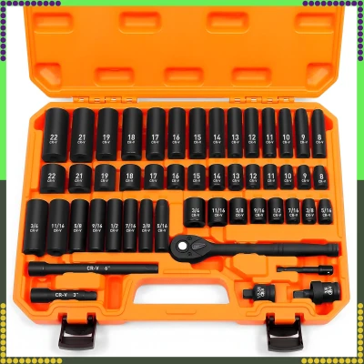 RealG RC-K-1336 Sada rázových nástrčných hlavíc 3/8", 50 dielov
