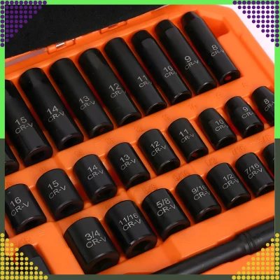 RealG RC-K-1336 Sada rázových nástrčných hlavíc 3/8", 50 dielov