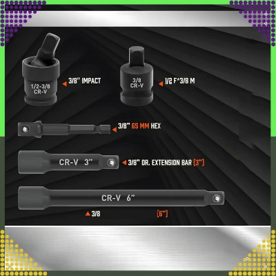 RealG RC-K-1336 Sada rázových nástrčných hlavíc 3/8", 50 dielov