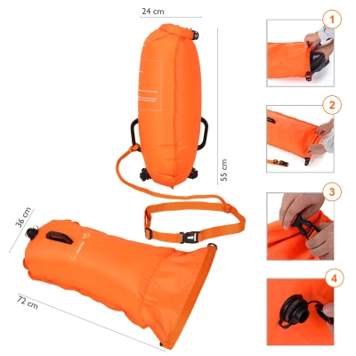 RealG RC-K-1772 Bezpečnostná plavecká bója s suchým vreckom 2 v 1