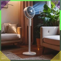 RealG RC-K-1799 Bezdrátový stojanový ventilátor s dálkovým ovládáním 3 v 1, bílý