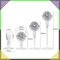 RealG RC-K-1799 Bezdrátový stojanový ventilátor s dálkovým ovládáním 3 v 1, bílý