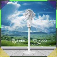 RealG RC-K-1799 Bezdrátový stojanový ventilátor s dálkovým ovládáním 3 v 1, bílý
