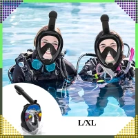 RealG RC-K-1760 Celoobličejová šnorchlovací maska L/XL, černá