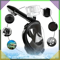 RealG RC-K-1760 Celoobličejová šnorchlovací maska L/XL, černá