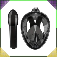 RealG RC-K-1760 Celoobličejová šnorchlovací maska L/XL, černá