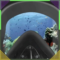 RealG RC-K-1760 Celoobličejová šnorchlovací maska L/XL, černá