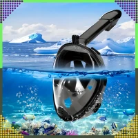 RealG RC-K-1760 Celoobličejová šnorchlovací maska L/XL, černá