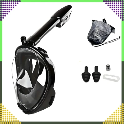 RealG RC-K-1760 Celoobličejová šnorchlovací maska L/XL, černá