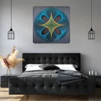 RealG RC-K-159 Kreatívna sada na výrobu obrazov z nití 40 x 40 cm, Geometrický kruh