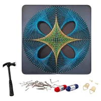 RealG RC-K-159 Kreatívna sada na výrobu obrazov z nití 40 x 40 cm, Geometrický kruh