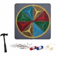 RealG RC-K-158 Kreativní sada na String Art 40 x 40 cm, geometrický kruh