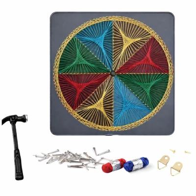 RealG RC-K-158 Kreativní sada na String Art 40 x 40 cm, geometrický kruh