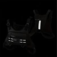 RealG RC-K-1627 Taktická sportovní hrudní taška na běh, voděodolná, černá