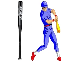 RealG RC-K-1571 Hliníková bejzbalová pálka 64 cm, tréningová, čierna