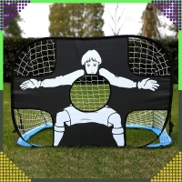 RealG RC-K-1432 Skládací fotbalová branka s terčovou plachtou 2 v 1, 120 x 75 cm