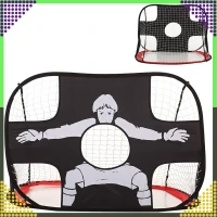 RealG RC-K-1432 Skládací fotbalová branka s terčovou plachtou 2 v 1, 120 x 75 cm