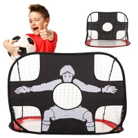 RealG RC-K-1432 Skládací fotbalová branka s terčovou plachtou 2 v 1, 120 x 75 cm