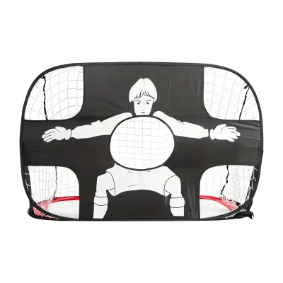 RealG RC-K-1432 Skládací fotbalová branka s terčovou plachtou 2 v 1, 120 x 75 cm