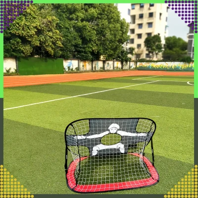 RealG RC-K-1432 Skládací fotbalová branka s terčovou plachtou 2 v 1, 120 x 75 cm