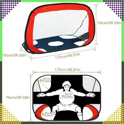 RealG RC-K-1432 Skládací fotbalová branka s terčovou plachtou 2 v 1, 120 x 75 cm