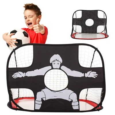 RealG RC-K-1432 Skládací fotbalová branka s terčovou plachtou 2 v 1, 120 x 75 cm
