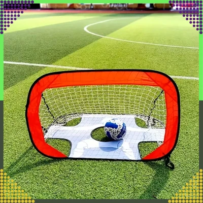 RealG RC-K-1432 Skládací fotbalová branka s terčovou plachtou 2 v 1, 120 x 75 cm