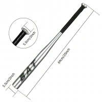 RealG RC-K-1849 Hliníková bejzbalová pálka 64 cm, tréningová, strieborná