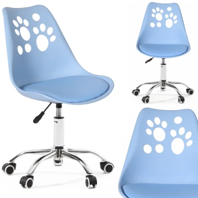 Bauerkraft H-583 Dětské ergonomické otočné kancelářské křeslo, světle modré