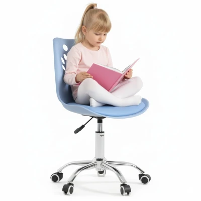 Bauerkraft H-583 Dětské ergonomické otočné kancelářské křeslo, světle modré