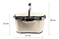 Bauerkraft X-234 Skládací termo košík na piknik a nákupy, 25 l, voděodolný, béžový