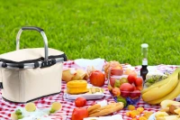 Bauerkraft X-234 Skládací termo košík na piknik a nákupy, 25 l, voděodolný, béžový
