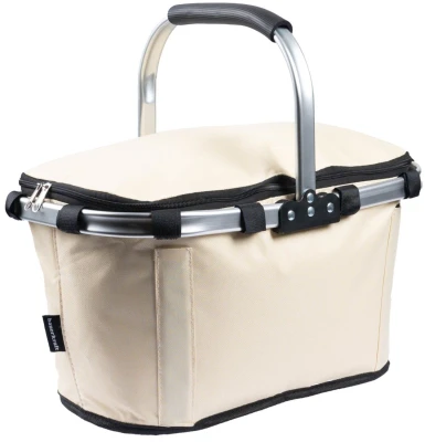 Bauerkraft X-234 Skládací termo košík na piknik a nákupy, 25 l, voděodolný, béžový