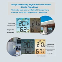 Bauerkraft G-784 Bezdrôtová meteorologická stanica, vlhkomer, hodiny, budík