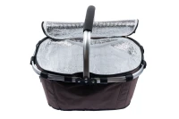 Bauerkraft X-235 Skládací termo košík na piknik a nákupy, 25 l, voděodolný, hnědý