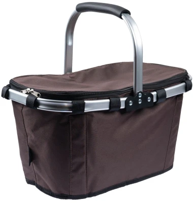 Bauerkraft X-235 Skládací termo košík na piknik a nákupy, 25 l, voděodolný, hnědý
