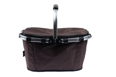 Bauerkraft X-235 Skládací termo košík na piknik a nákupy, 25 l, voděodolný, hnědý