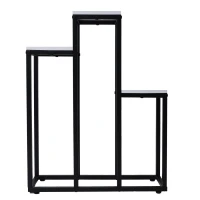 Bauerkraft H-025 Kovový stupňovitý stojan na 3 kvety, biely