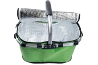 Bauerkraft X-236 Skládací termo košík na piknik a nákupy, 25 l, voděodolný, zelený