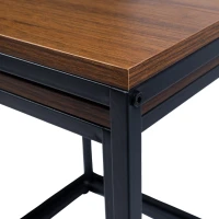 Bauerkraft G-820 Moderné štvorcové konferenčné stolíky 2 v 1, loft, orech
