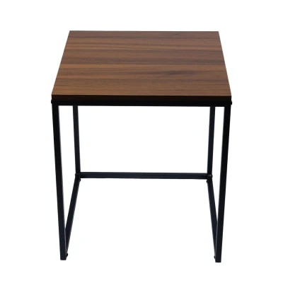 Bauerkraft G-820 Moderné štvorcové konferenčné stolíky 2 v 1, loft, orech