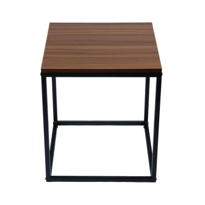 Bauerkraft G-820 Moderné štvorcové konferenčné stolíky 2 v 1, loft, orech